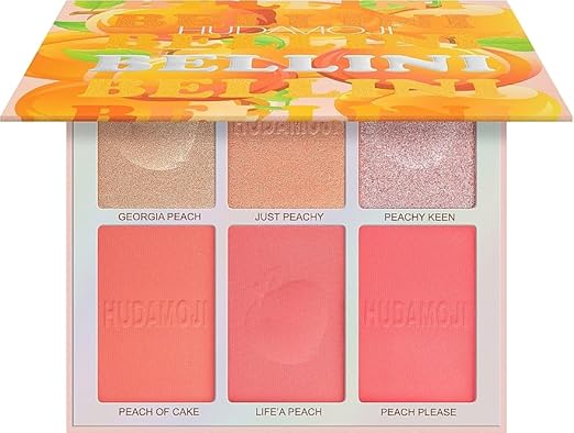 6 Color Hudamoji Bellini Blush + Highlighter Palette - Image 2
