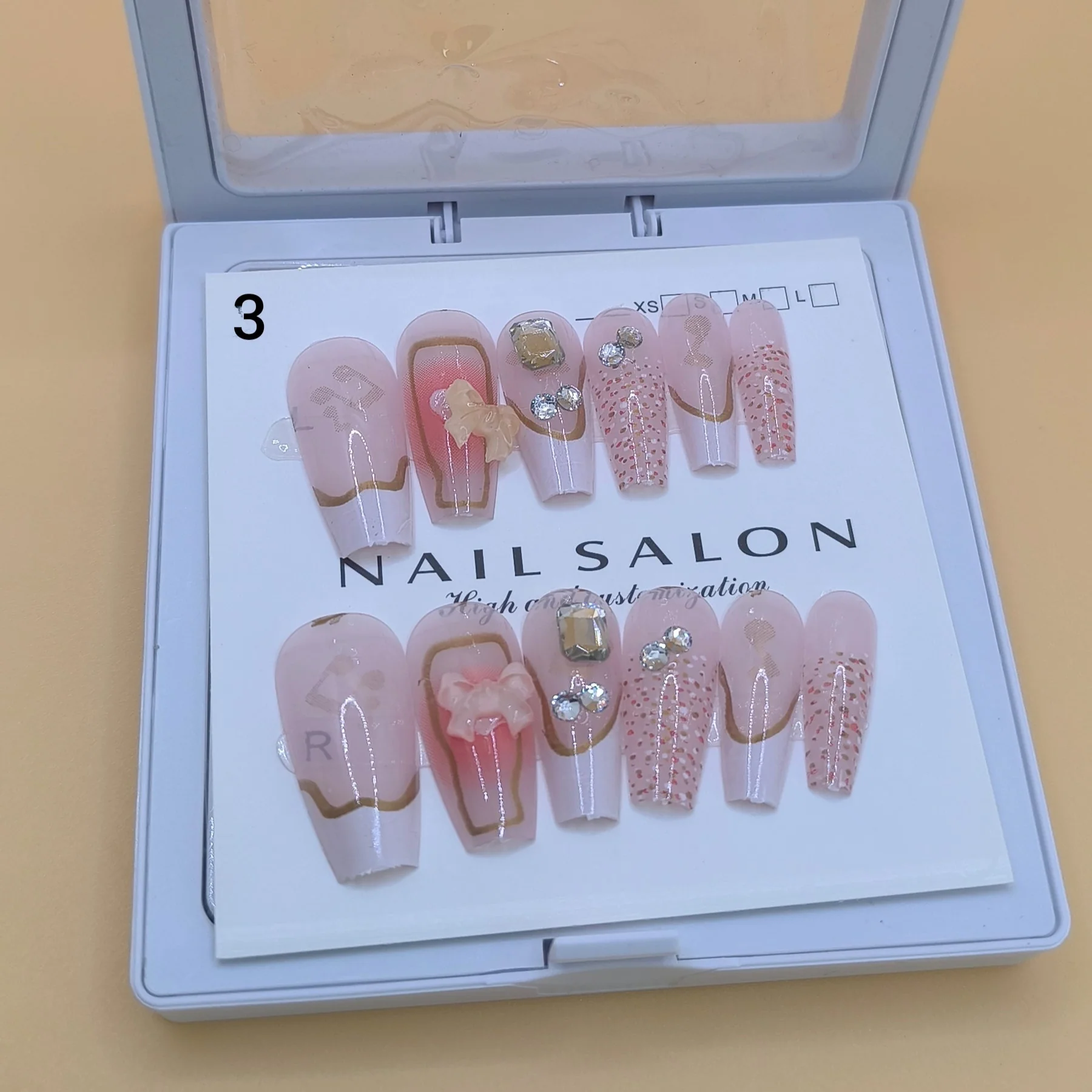 Fancy Press on Nails  with stickers - Image 4
