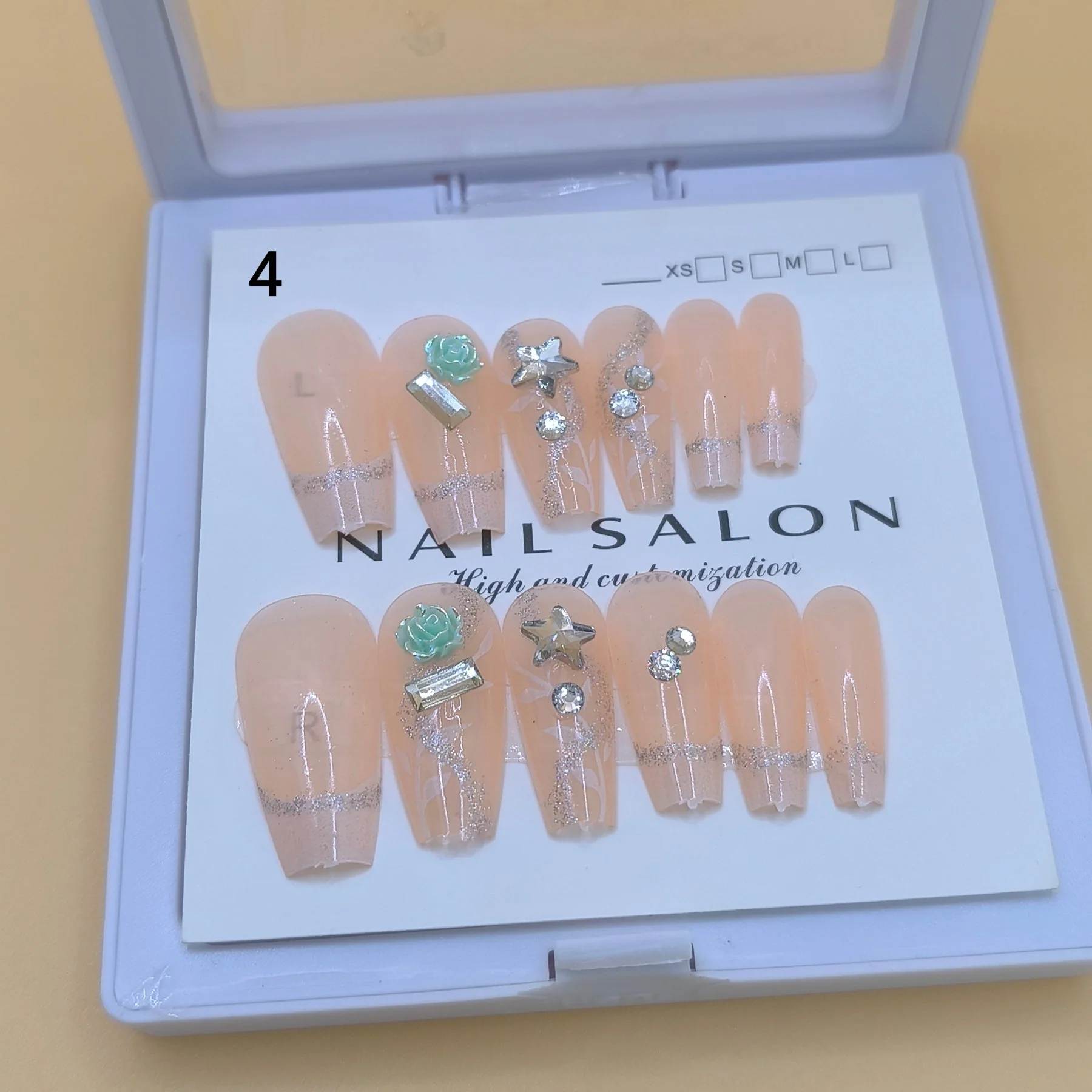 Fancy Press on Nails  with stickers - Image 5