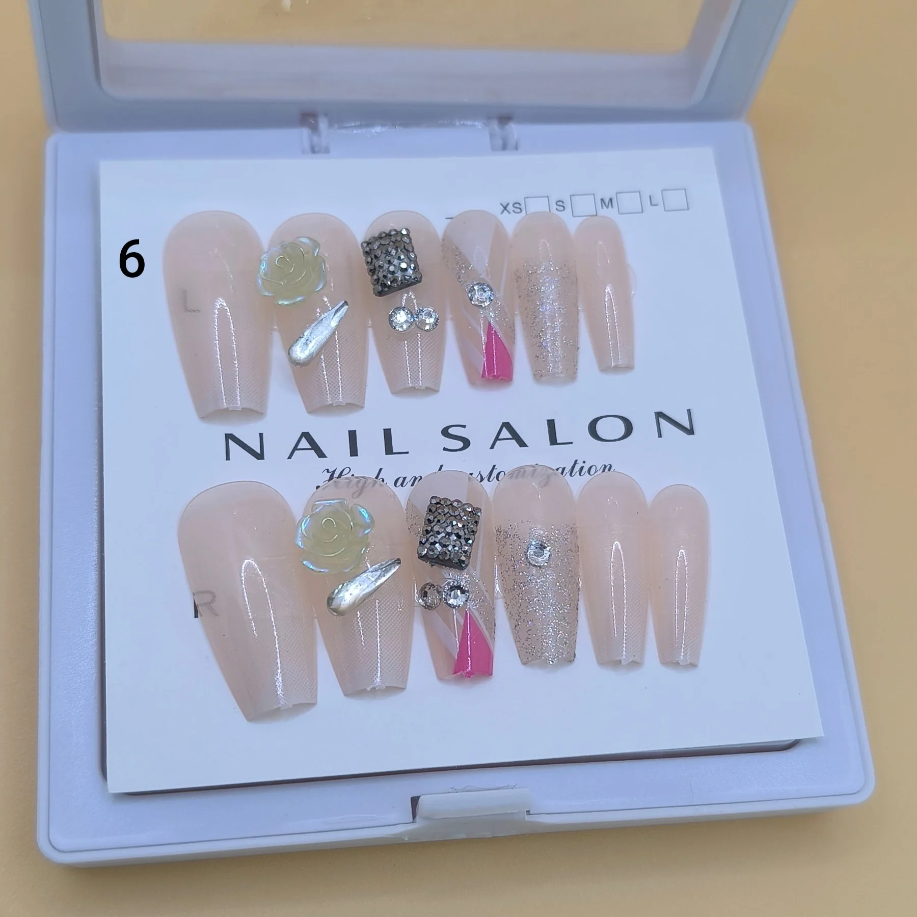 Fancy Press on Nails  with stickers - Image 6
