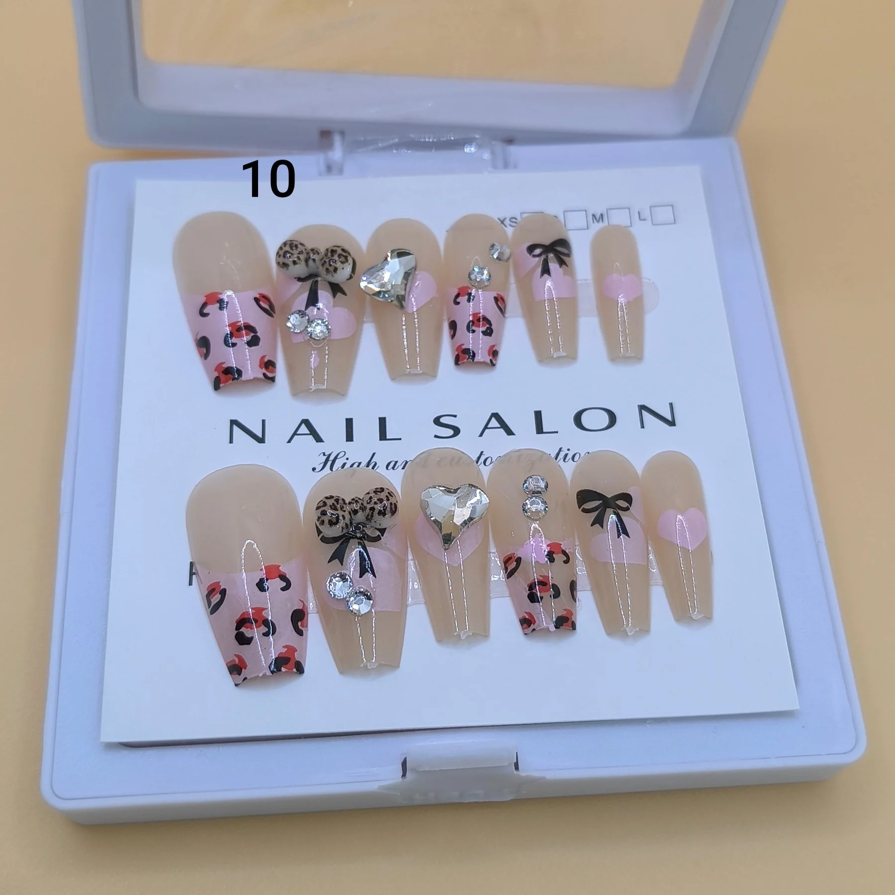 Fancy Press on Nails  with stickers - Image 7