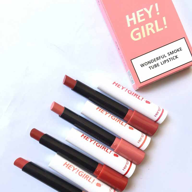 Heng Fang Hey Girl Smoke Tube Matte Lipstick 4Pcs - Image 4