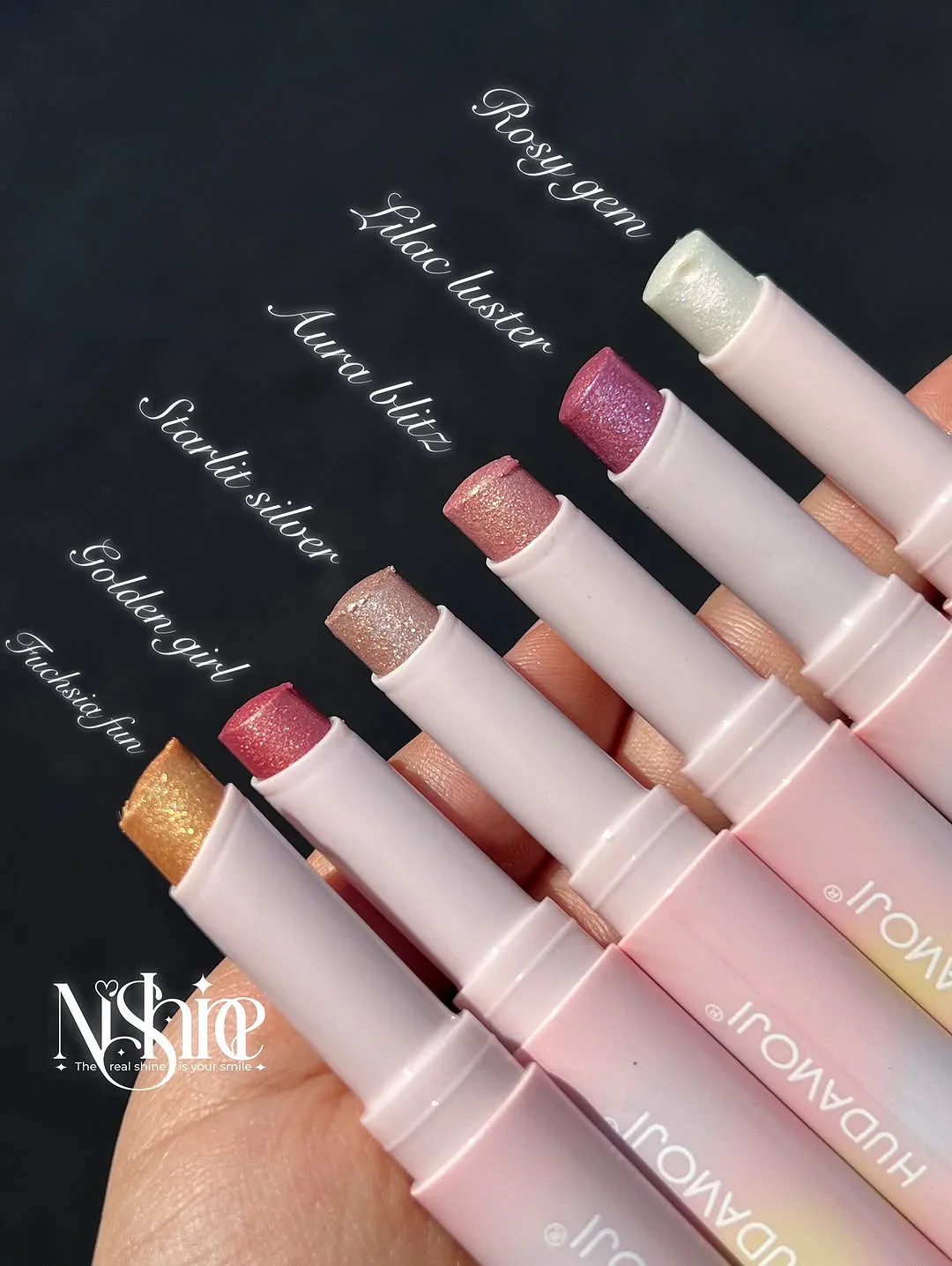 HUDAMOJI- glitter jelly eyeshadow stick -6 Colours - Image 9