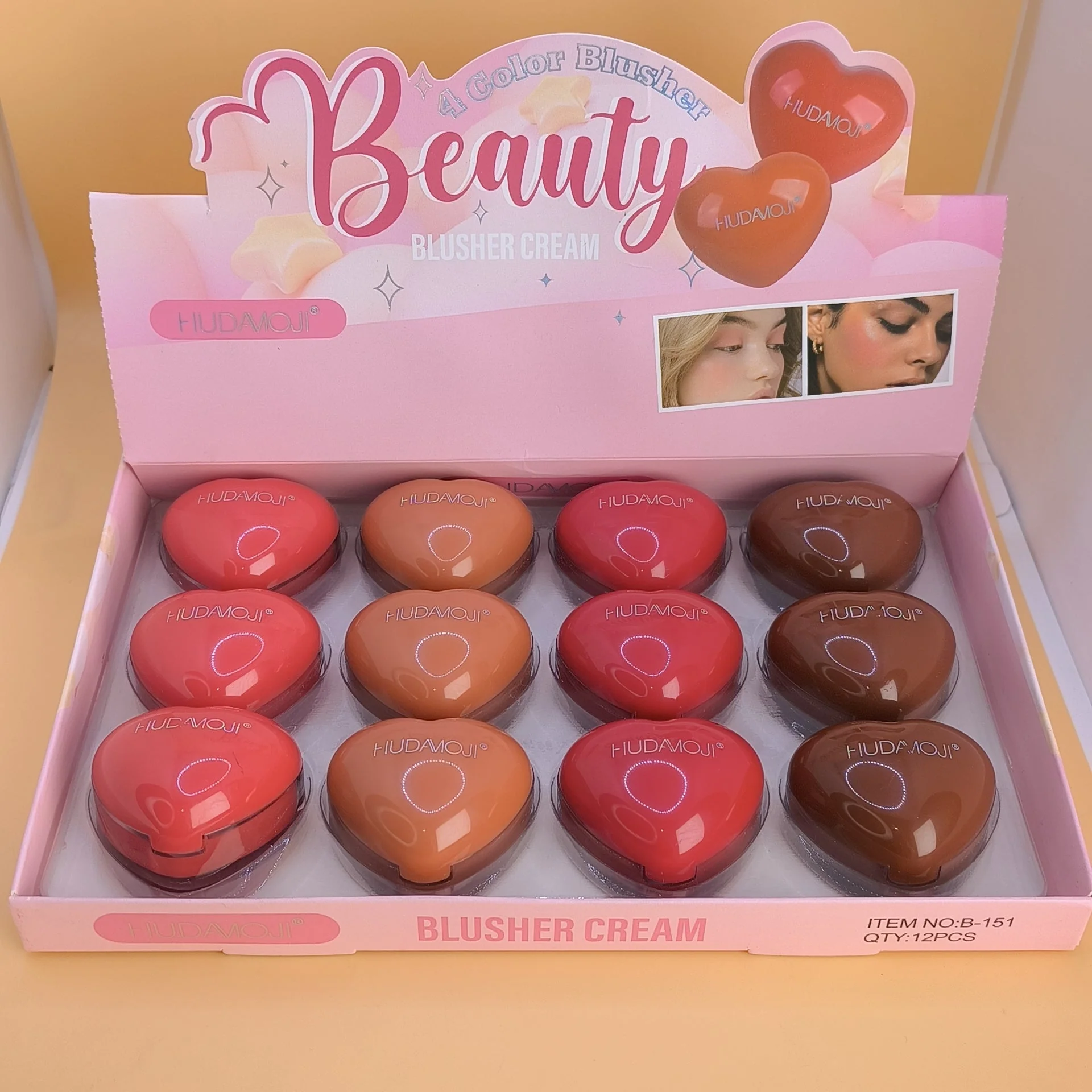 Hudamoji heart-2 in 1 cream blushe - Image 6