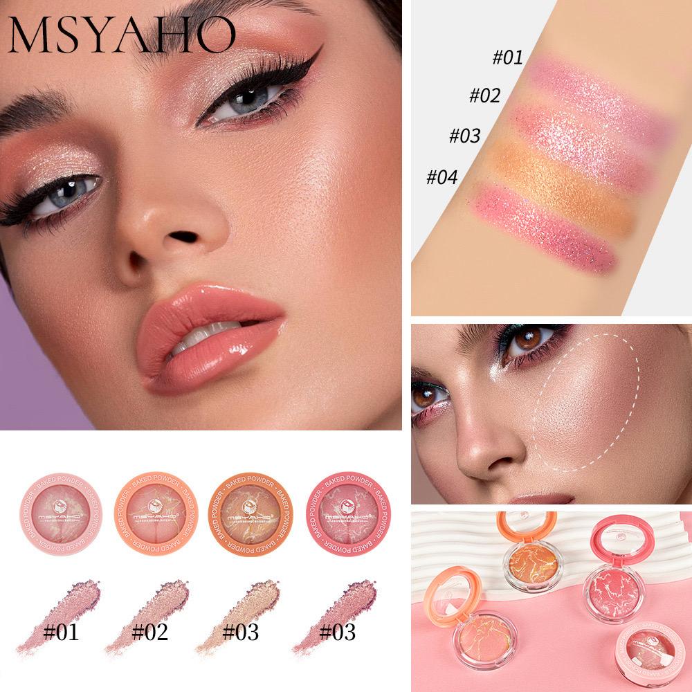 MSYAHO Baked Powder Terra Cota Blush 4Pcs Set - Image 2