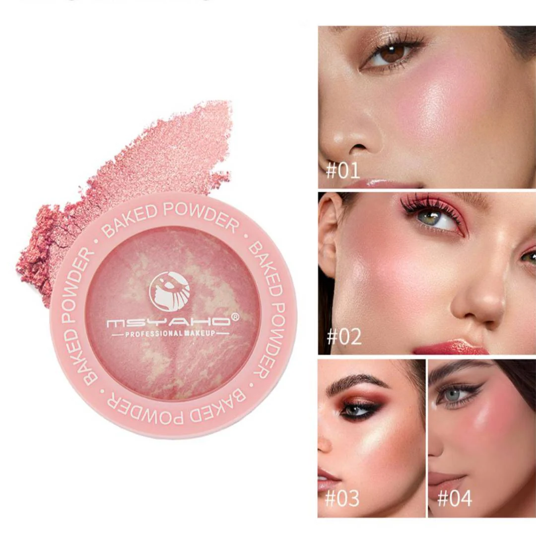MSYAHO Baked Powder Terra Cota Blush 4Pcs Set - Image 5