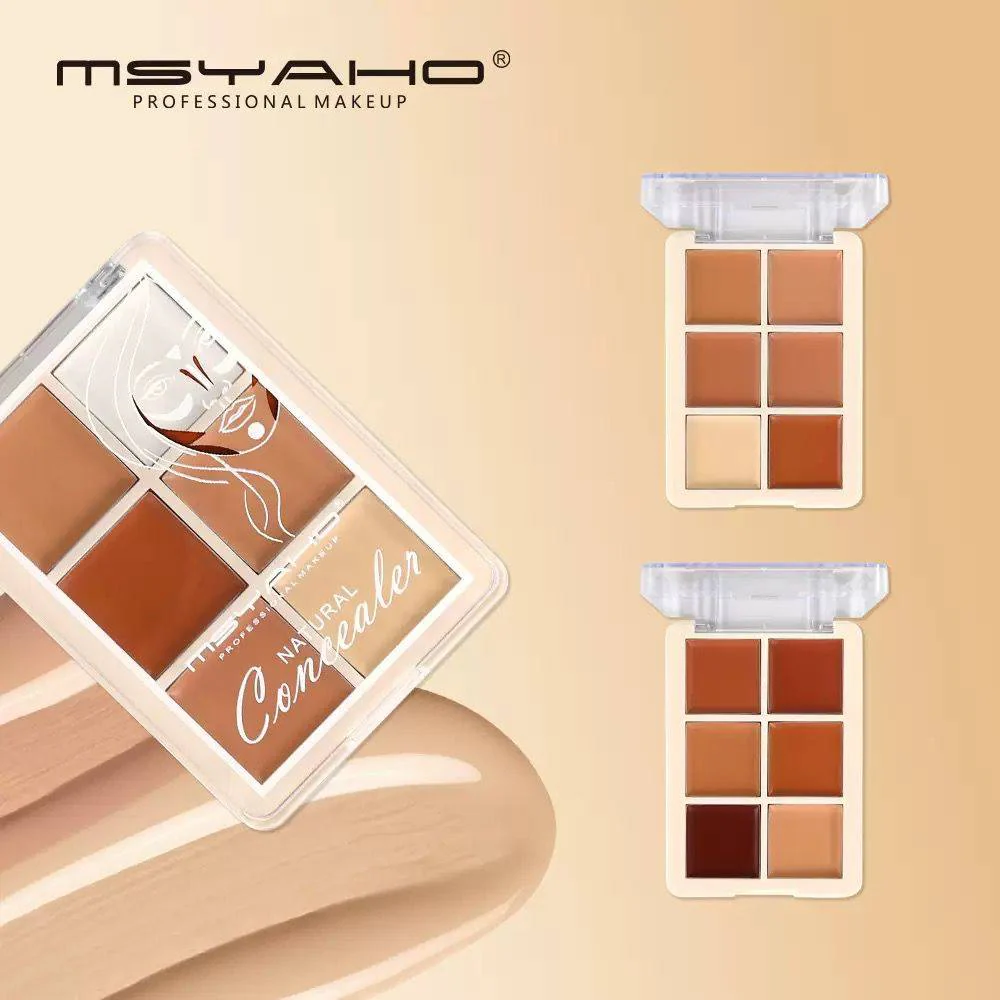 MSYAHO Professional 6 Color Natural Concealer Palette