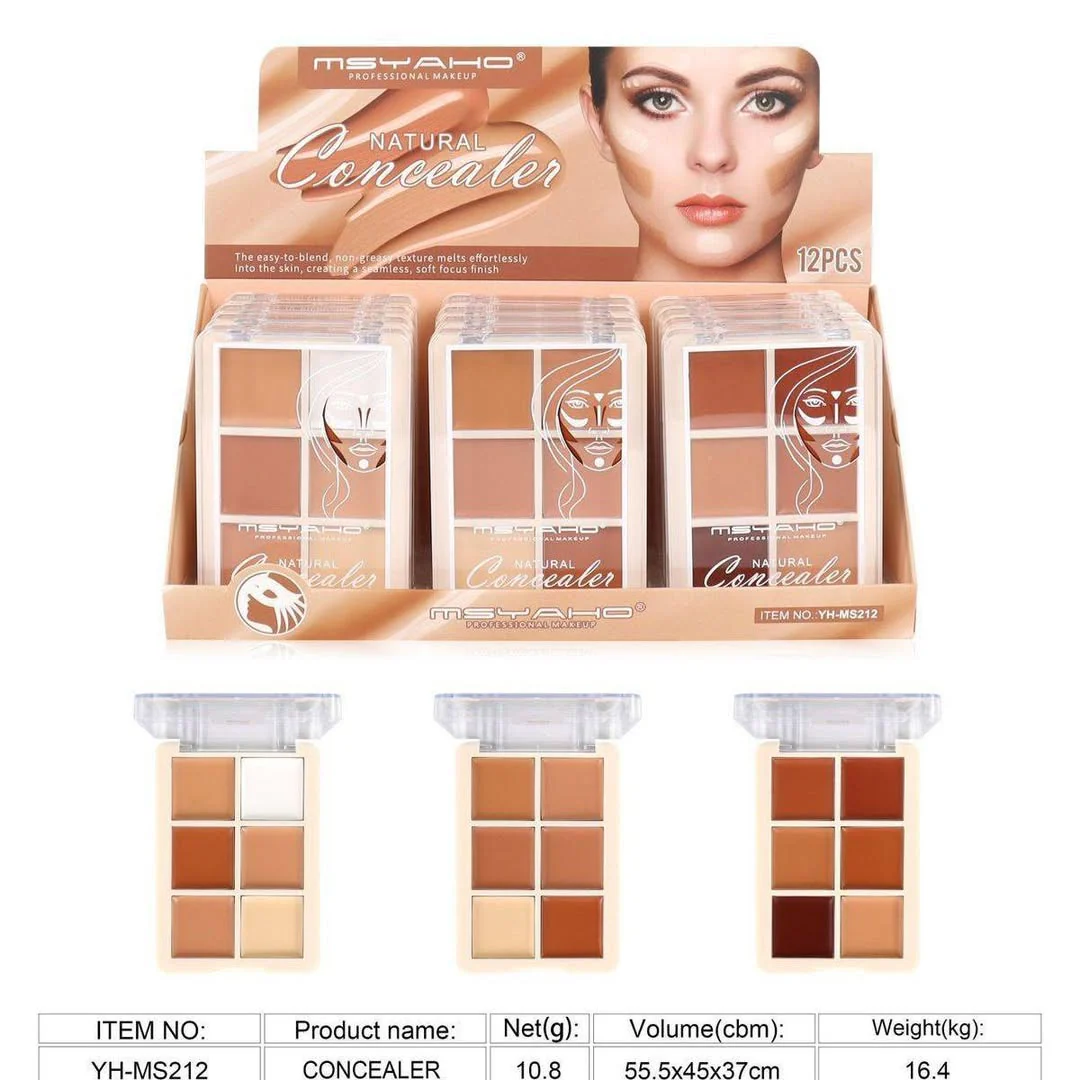 MSYAHO Professional 6 Color Natural Concealer Palette - Image 5