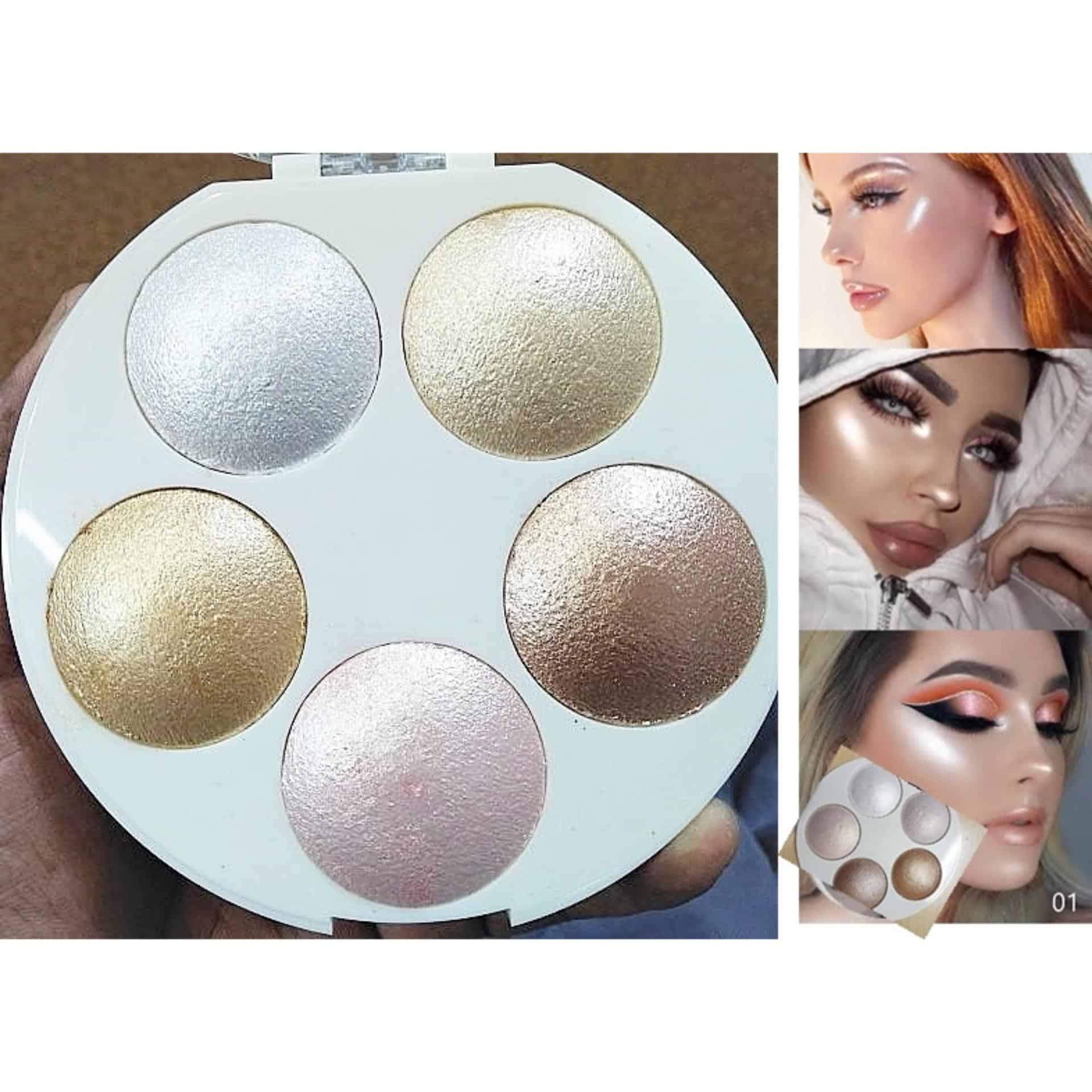 Shiny Diamon 5 Color Highlighter Palette - Image 2